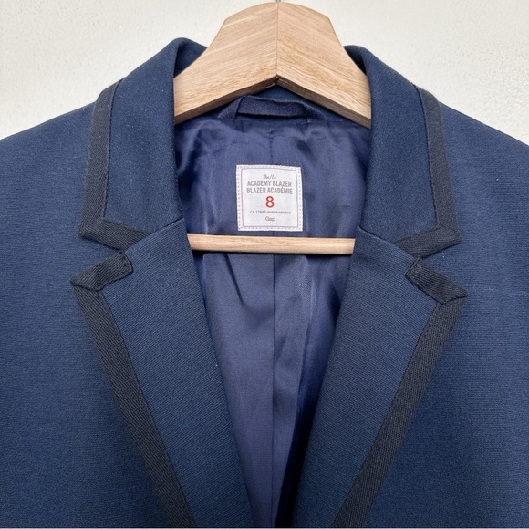 Gap Womens 8 The Academy Blazer Blue Dark Academia Button Blazer Jacket - Picture 10 of 16